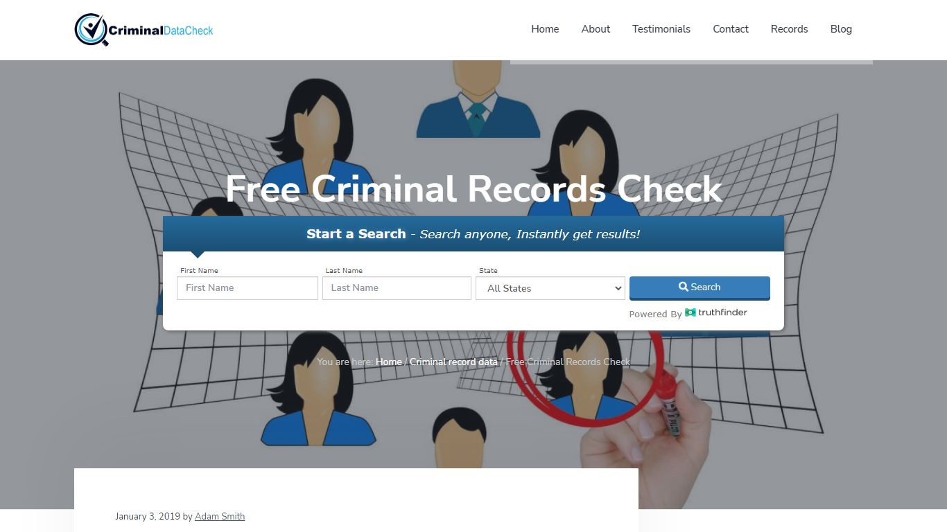 Free Criminal Records Check - Criminal Data Check - Find Criminal ...